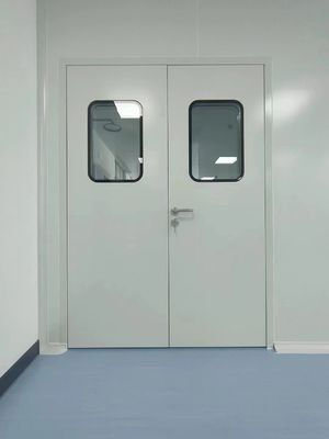 comprare Porta di stanza pulita modulare sigillata in acciaio porta doppia manuale superficie liscia online manufacture