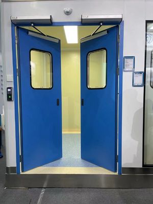 comprare Porta di camera bianca in acciaio ignifugo doppia, porta di emergenza ospedaliera GMP standard online manufacture
